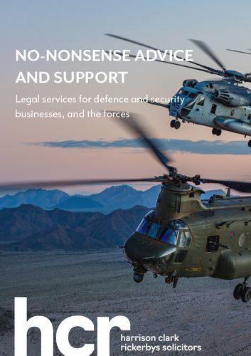 NO-NONSENSE ADVICE AND SUPPORT Legal services for defence and security businesses, and the forces