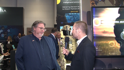 Tony White, Chief Technology Officer at Ultra PCS, talks to James Page of SoldierMod TV at DSEI 2023