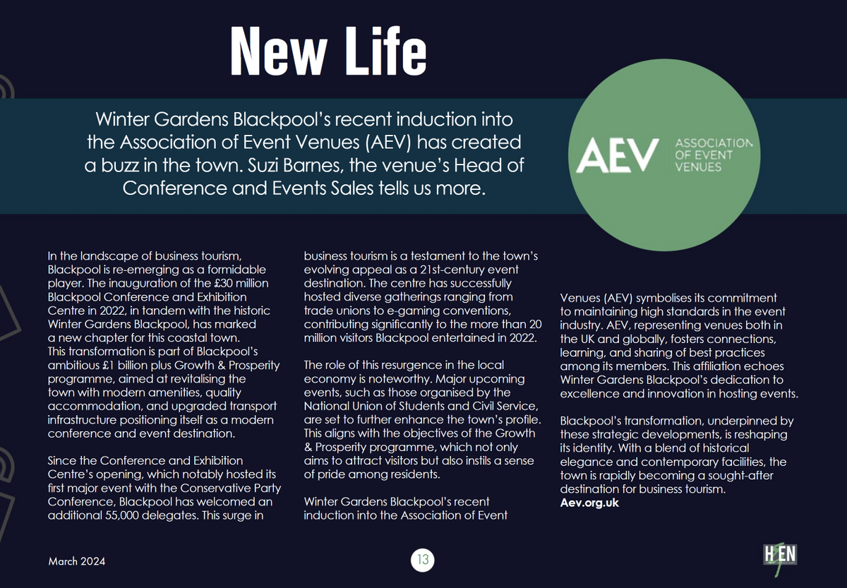 Blackpool’s renaissance in business tourism