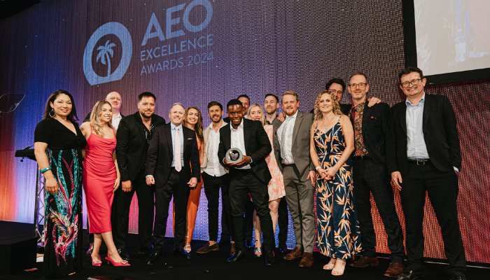 The ASP Team collecting their award for Supplier Team of the Year at the AEO Excellence Awards 2024