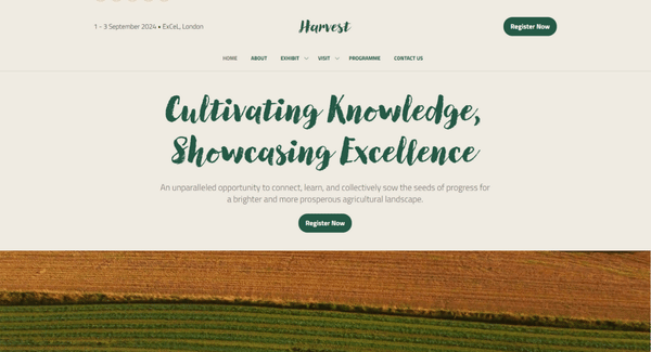 Harvest Demo Website from ASP Events