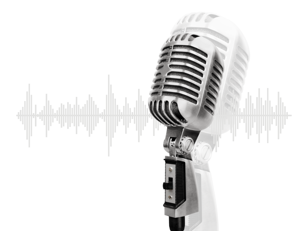 A sound wave and microphone to signify that you are on a page about ASPs free webinar sessions for event organisers