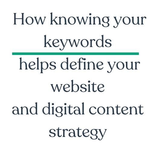 How knowing your keywords helps define your website and digital content strategy?