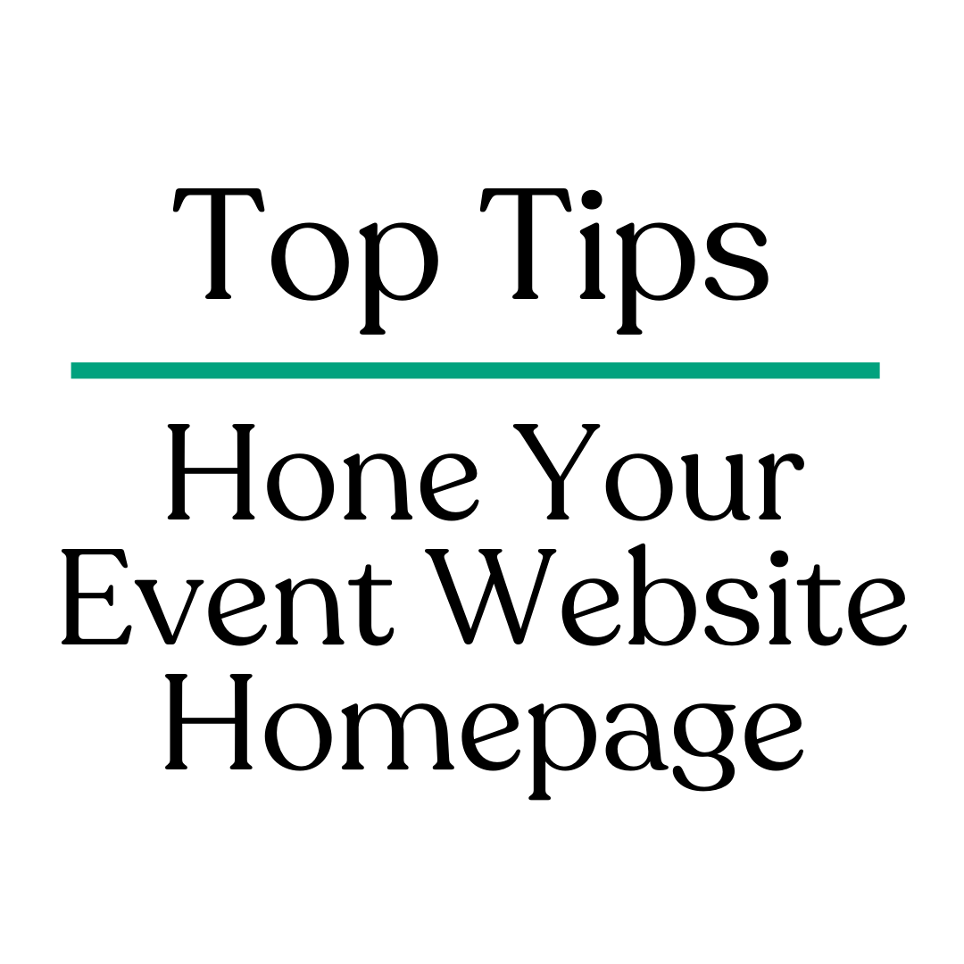 How to Hone Your Event Website Homepage