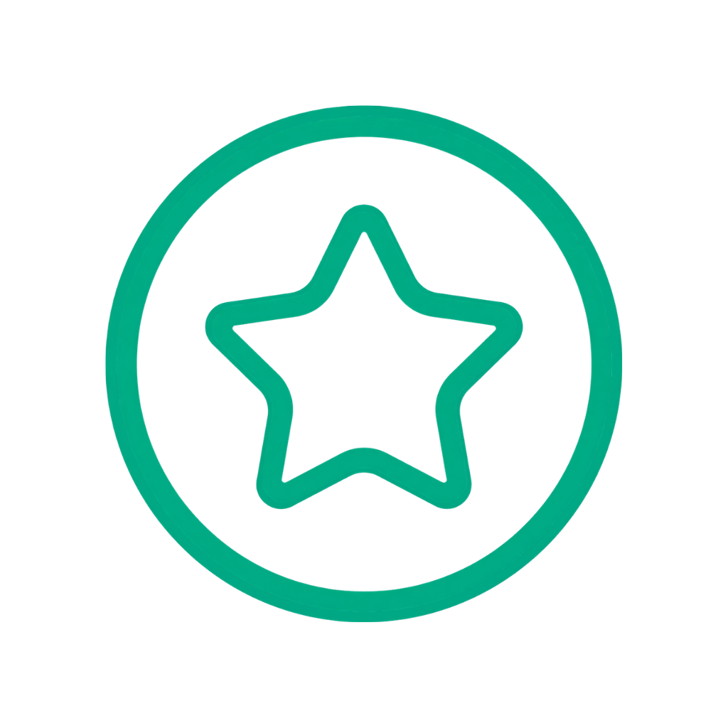 star in a circle icon