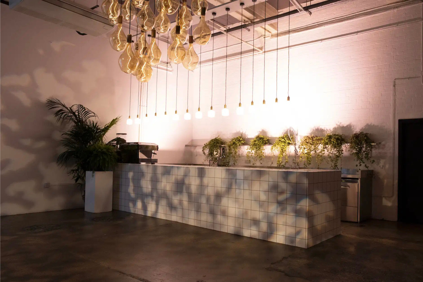 Protein Studios catering and bar area