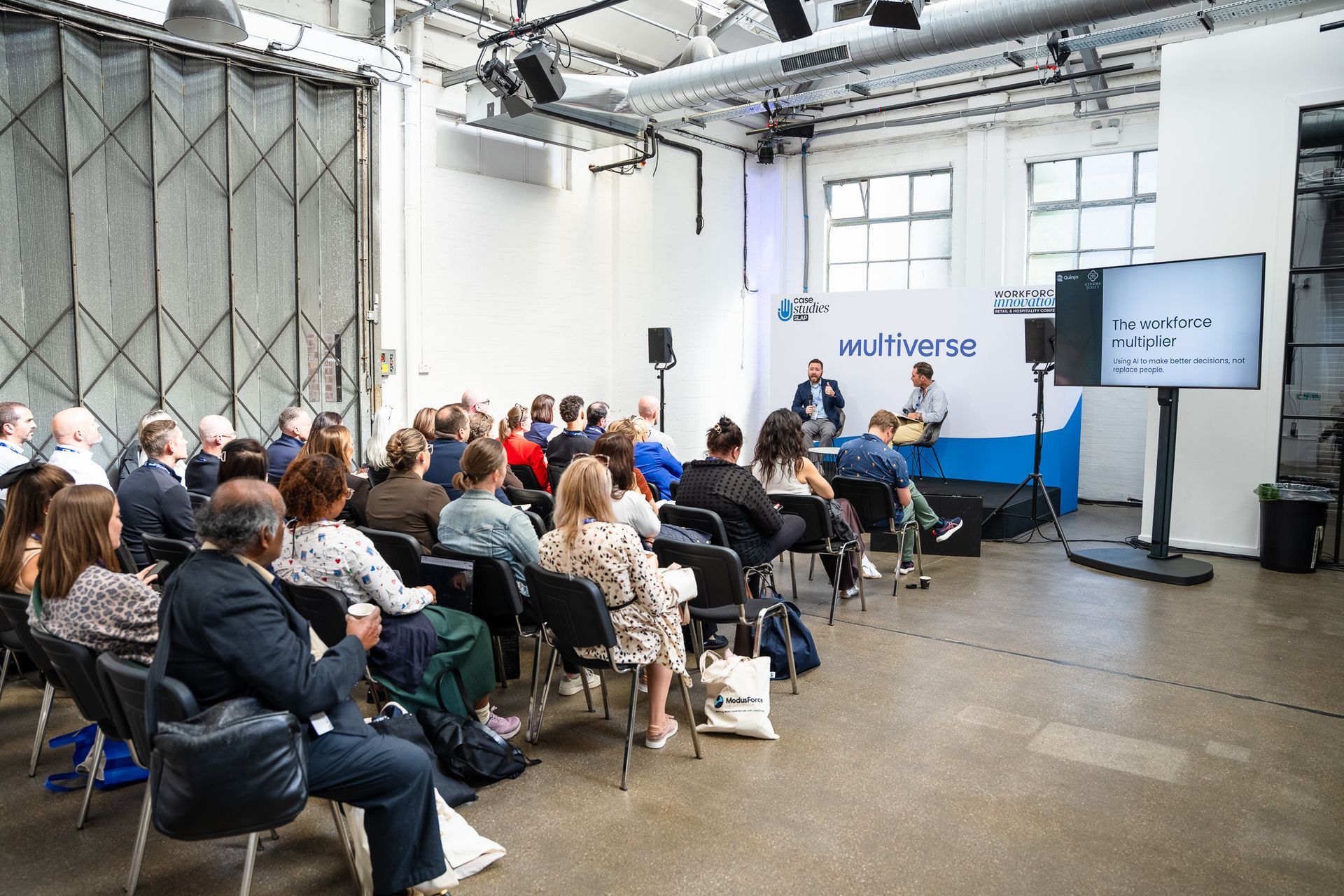 A session on the Case Studies Slap stage