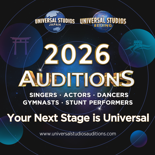Auditions for Universal Studios Japan & Universal Studios Beijing Are Open