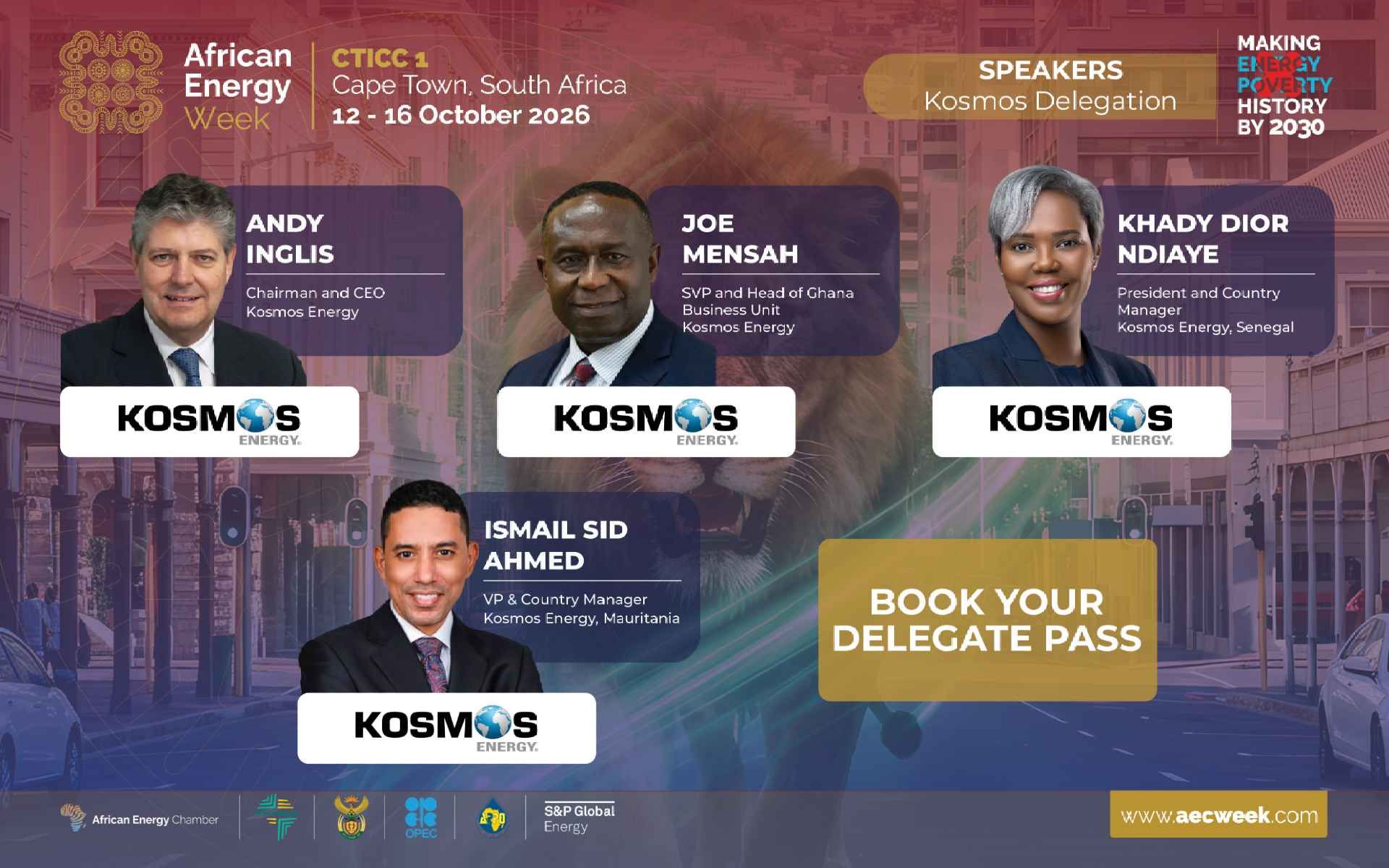 Kosmos Energy Executives Confirmed for AEW 2026 Amid LNG Expansion and Production Growth