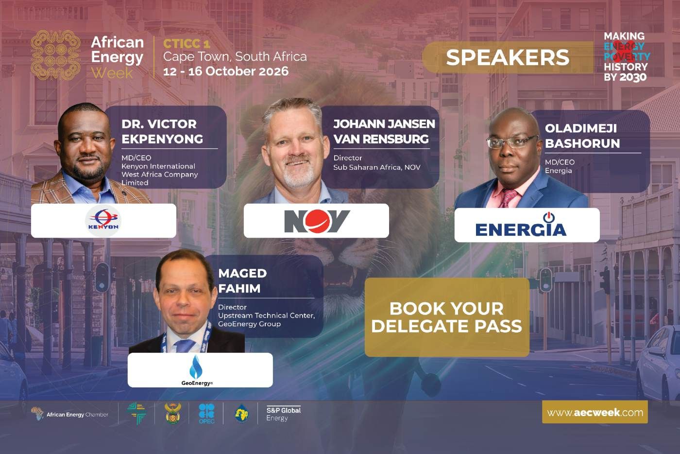 A AEW 2026 amplia o painel de oradores de empresas de serviços com a Kenyon, a NOV, a Energia e a GeoEnergy