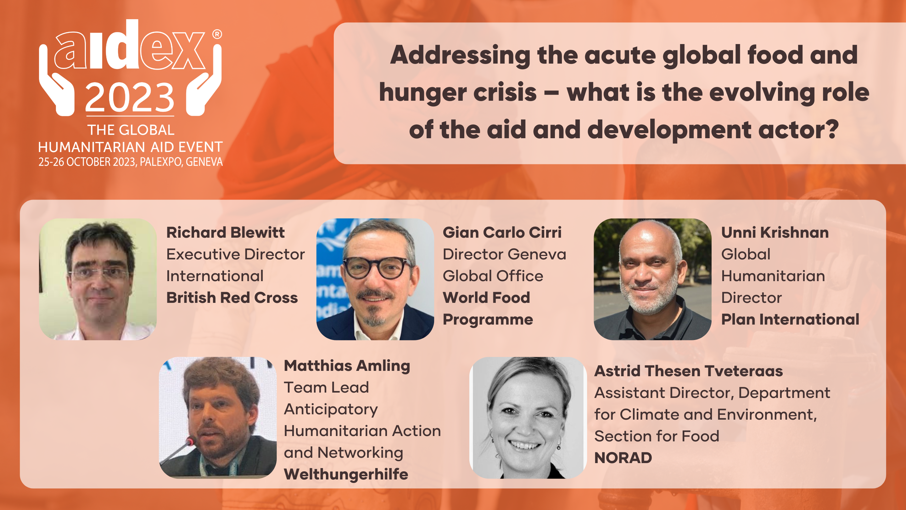 Addressing the acute global food and hunger crisis – what is the evolving role of the aid and development actor?