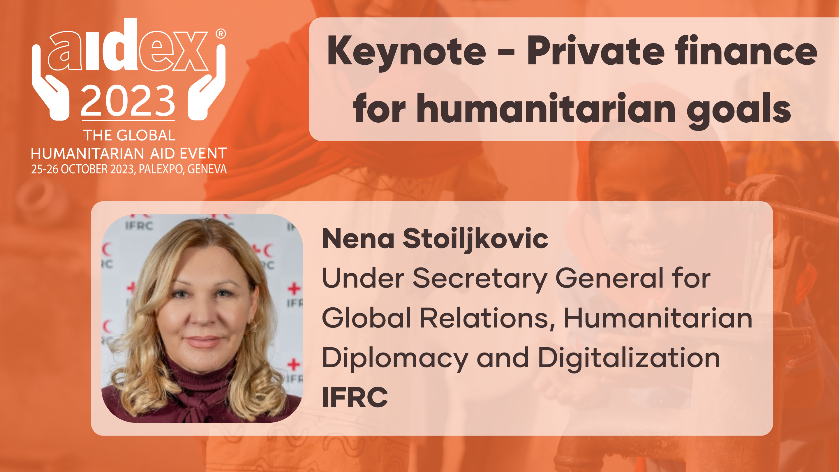 Keynote - Private finance for humanitarian goals