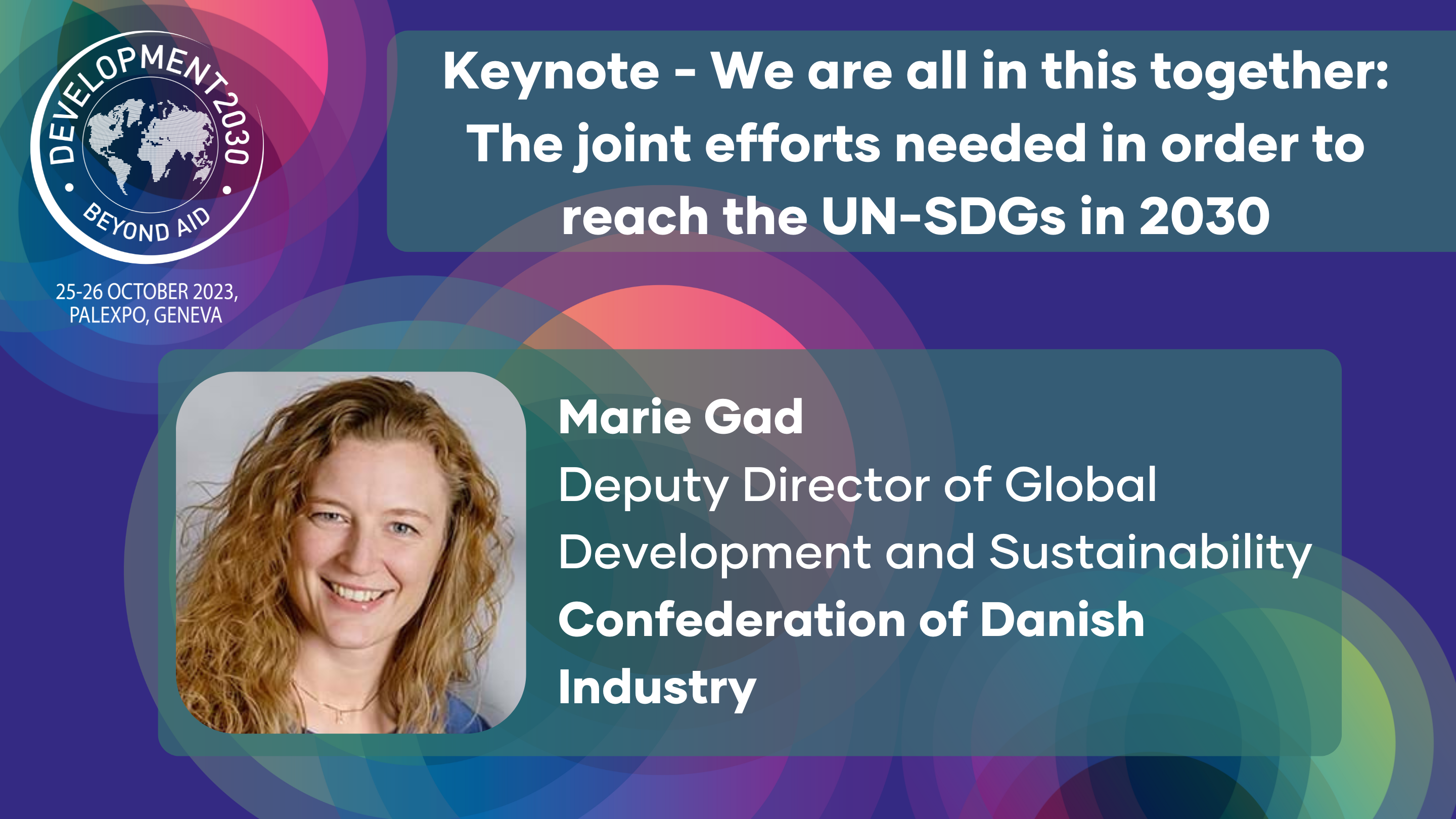 Keynote - We are all in this together: The joint efforts needed in order to reach the UN-SDGs in 2030