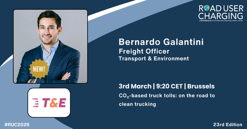 Road User Charging Conference 2026: Meet the speaker – Bernardo Galantini, Transport & Environment