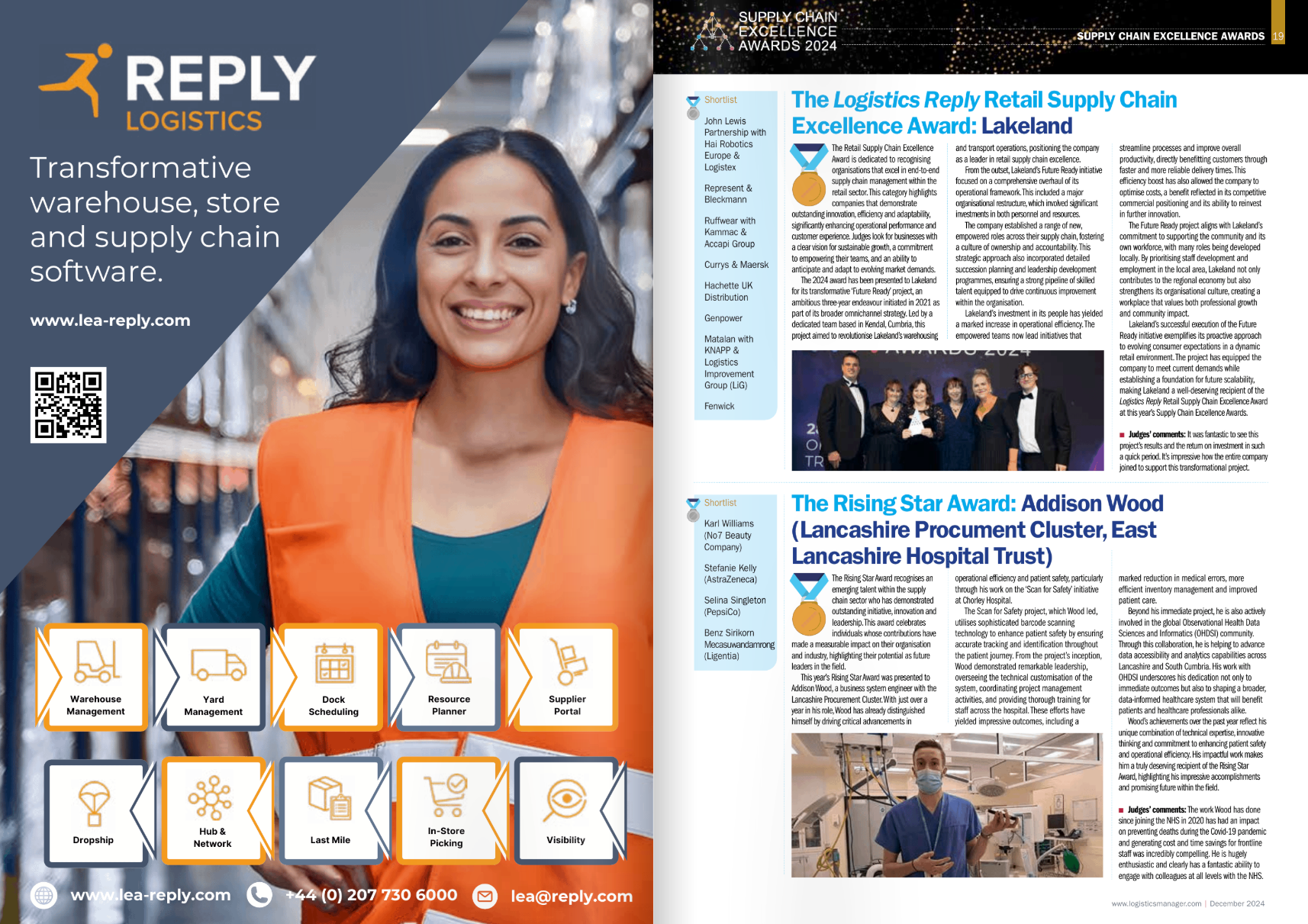 Logistics Reply Sponsor the Supply Chain Excellence Awards