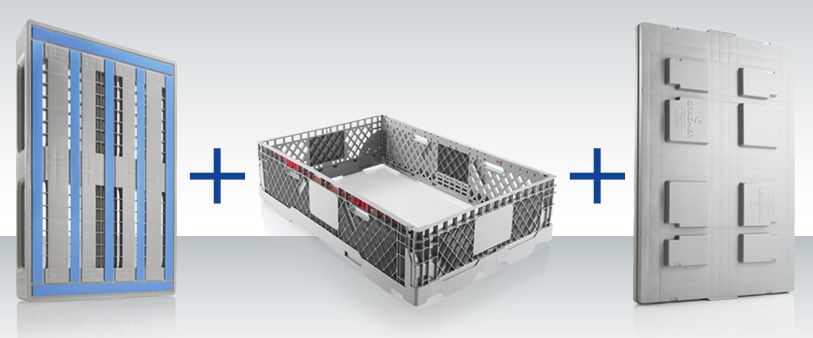 A stable unit: EURO L1 plastic pallet and CC1 Pallet Collar