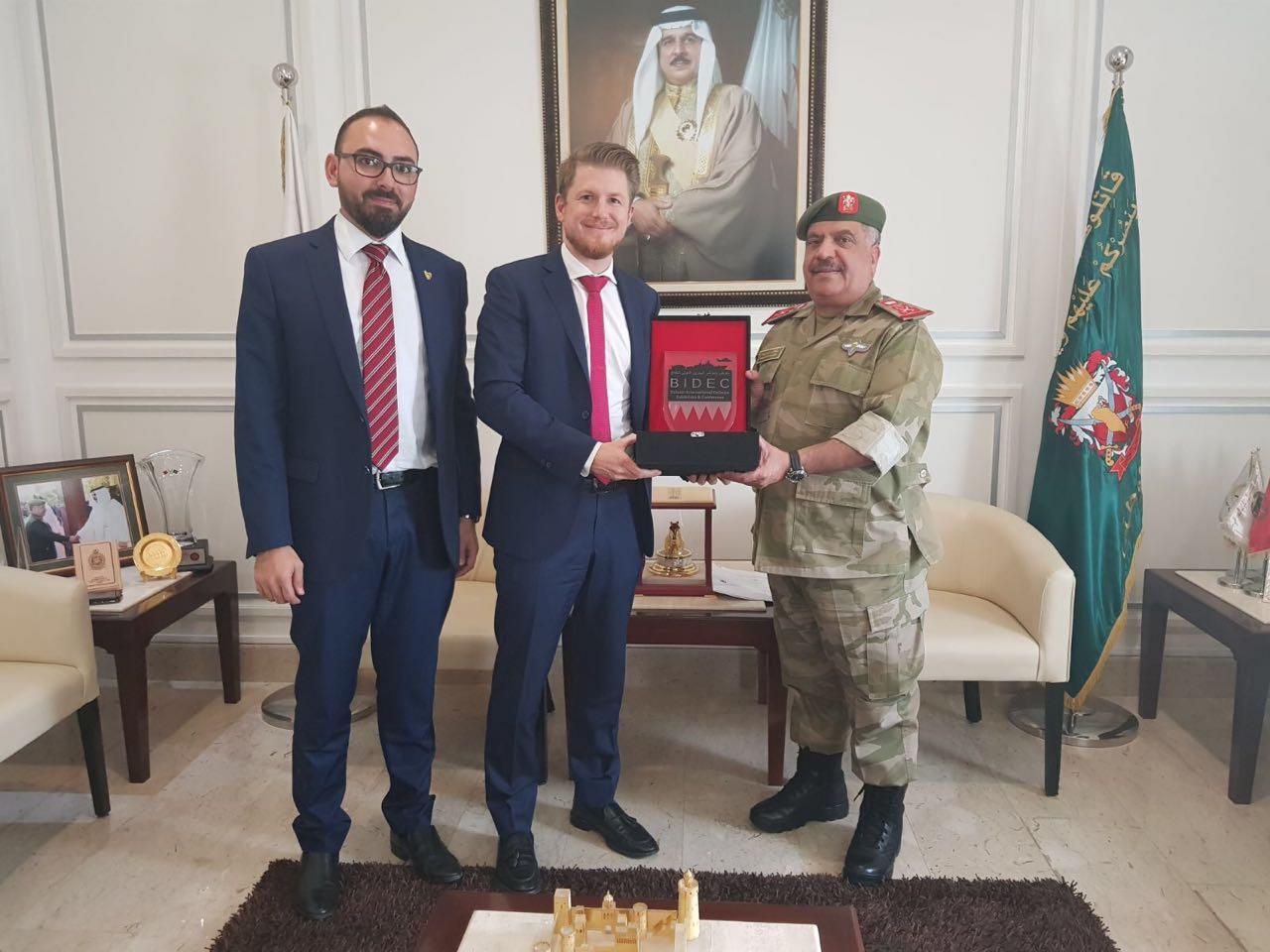 Major General Abdul Aziz Bin Saud Al Khalifa, Chief of Staff, National Guard Bahrain Presented with Appreciation Trophy