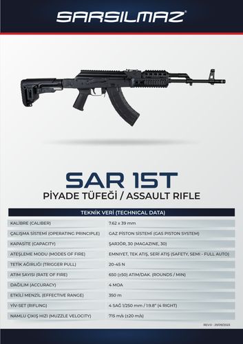 SAR 15T   7.62x39mm Assault Rifle