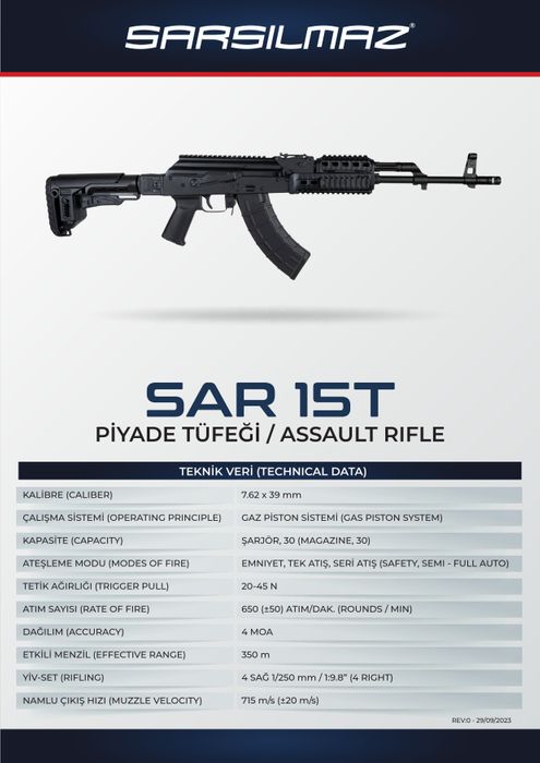 SAR 15T   7.62x39mm Assault Rifle