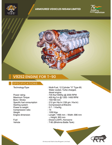 V92S2 ENGINE FOR T90