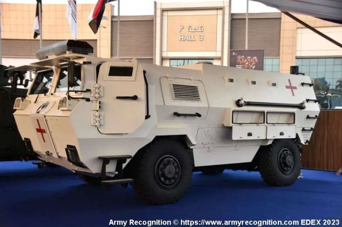 Egypt's AOI displays Fahd 300-MD armored ambulance at EDEX 2023