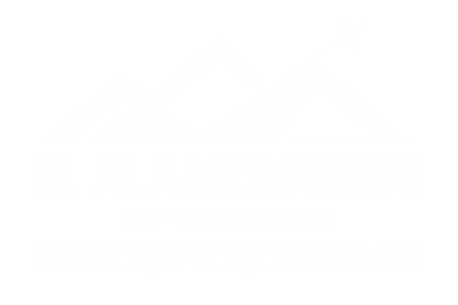 El Alamein International Airshow White Logo