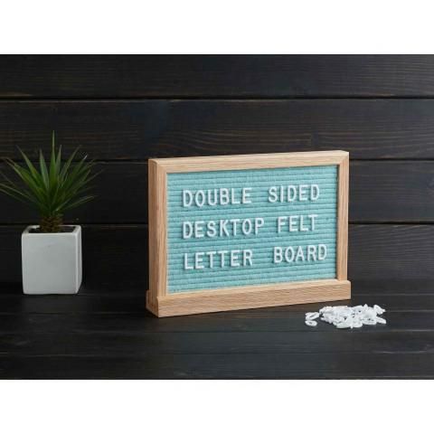 Desktop Felt Letter Board Medium Double Sided Pink And Mint Green New Autumn Fair 2020