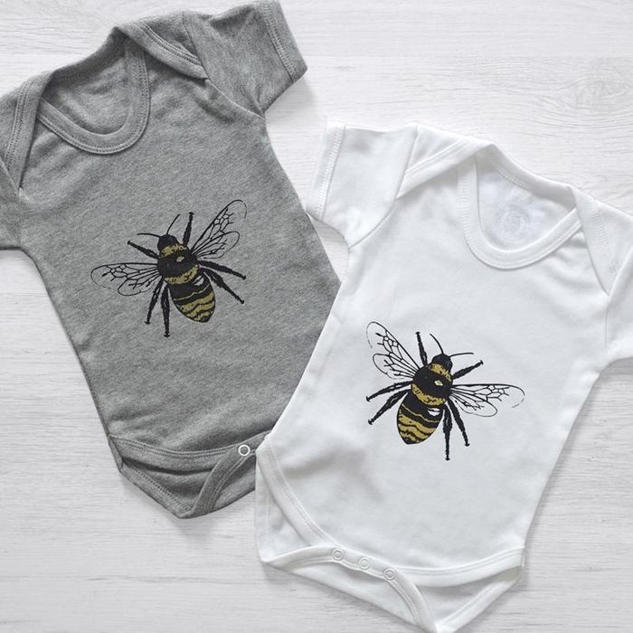 bumble bee baby sleepsuit