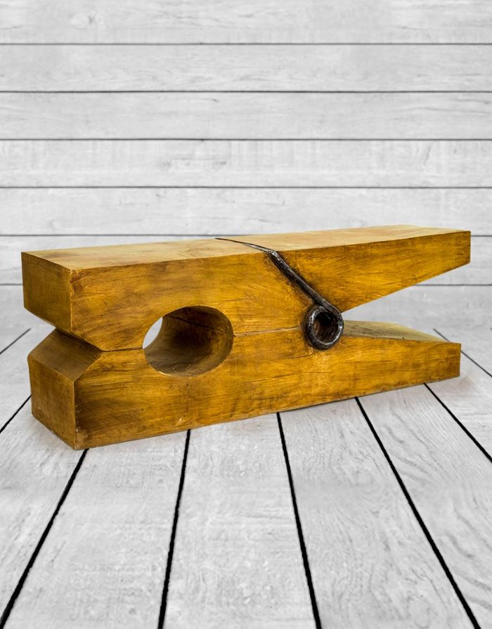 Giant Wooden Effect Clothes Peg Table Stool New Autumn Fair 2020