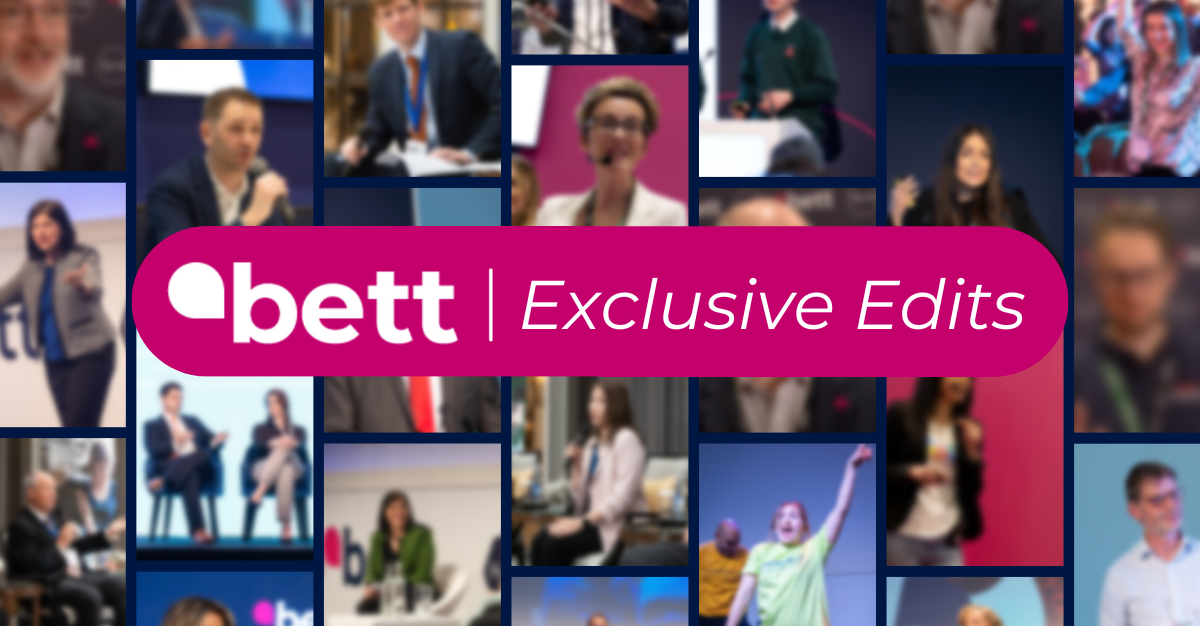 Bett Exclusive Edits with various images of bett speakers in background