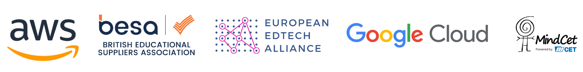 AWS, BESA, EEA, GOOGLE CLOUD & MINDCET LOGO
