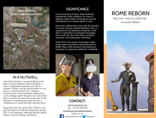 Brochure of Rome Reborn