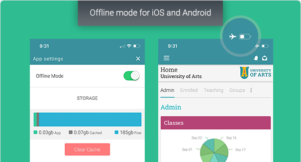 NEO LMS now has an offline mode for its iOS and Android mobile app