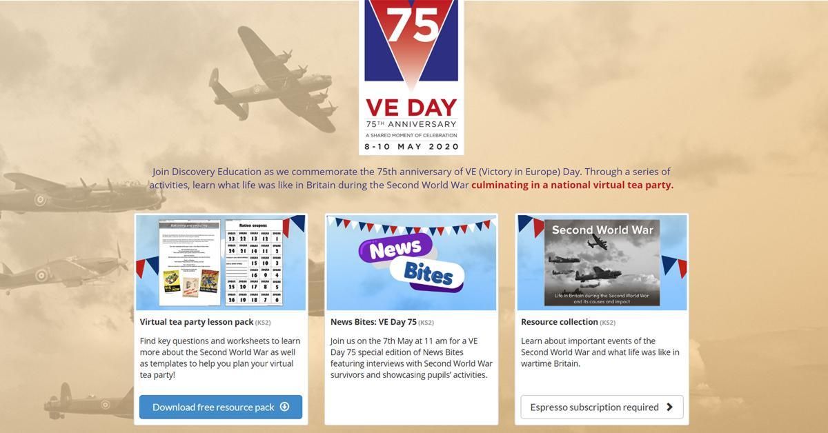 VE day 75: Virtual tea party lesson pack