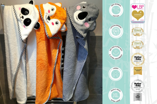 Being Baby Luxury Bamboo Hooded Towel Sets