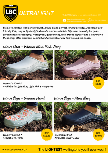 LBC Ultralight Leisure Clogs Range