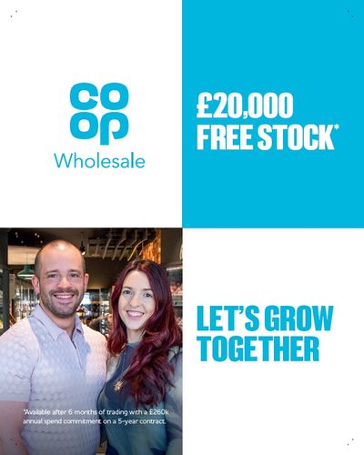 £20K free products* when you join Co-op Wholesale