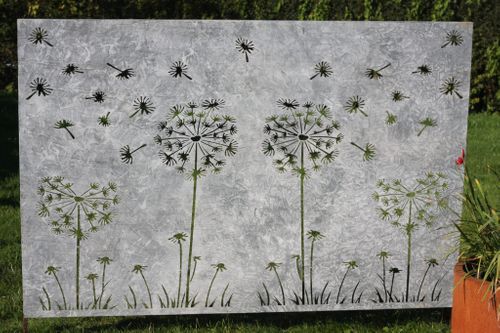 Grey galvanized steel panel