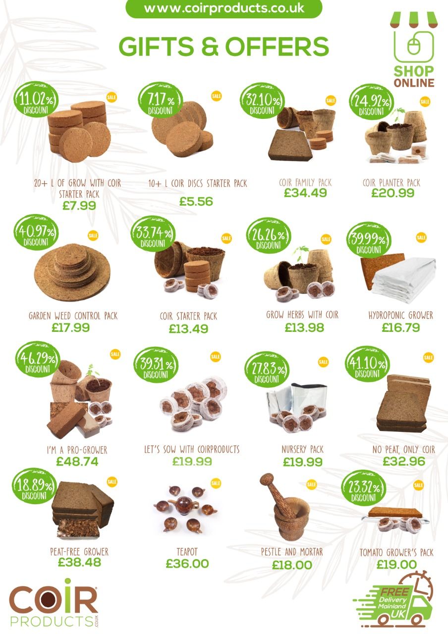 Make gardening fun and easy with eco-friendly and peat-free coir bundles from CoirProducts.co.uk