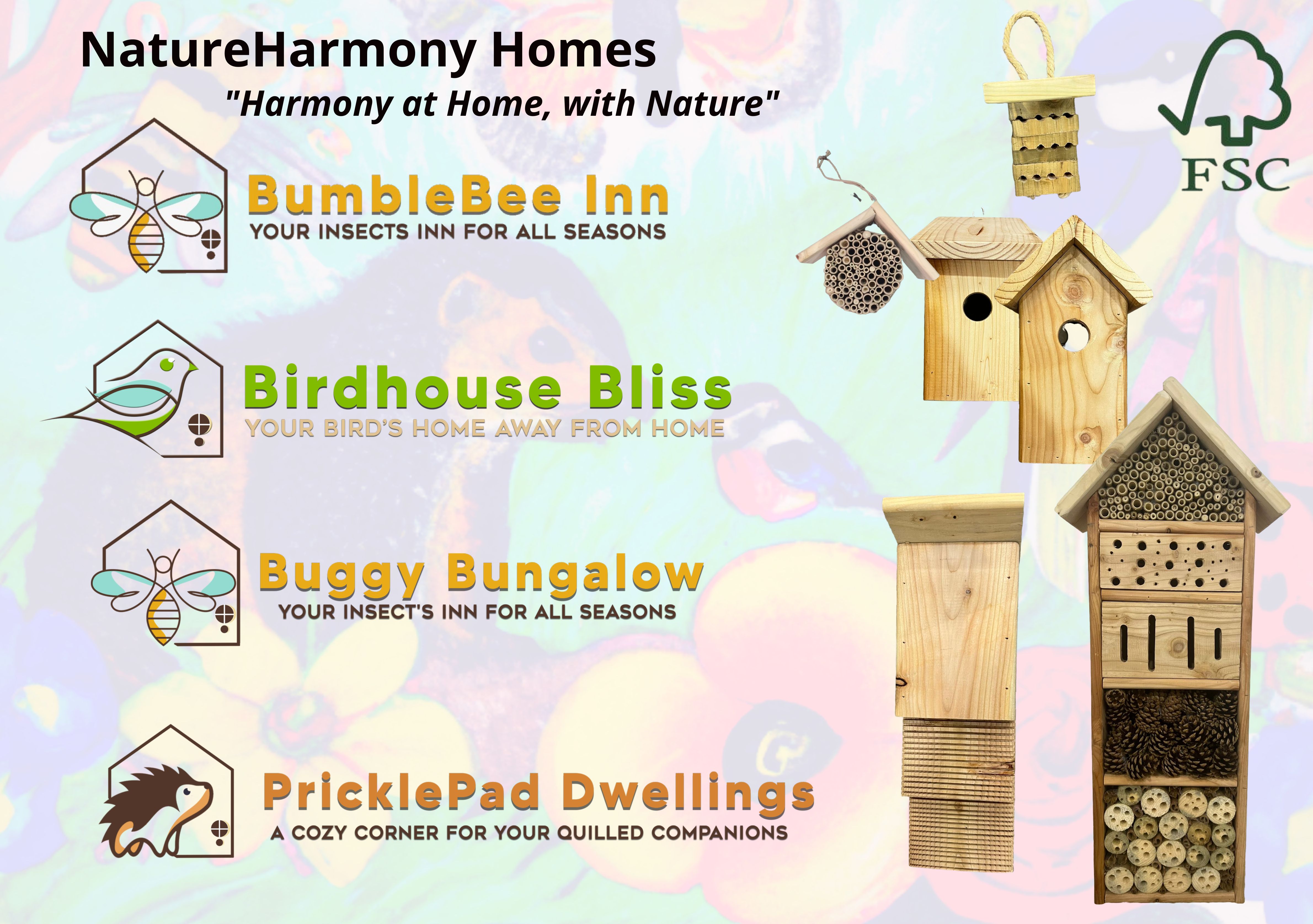 NatureHarmony Homes: A Symphony of Shelter for Backyard Wildlife