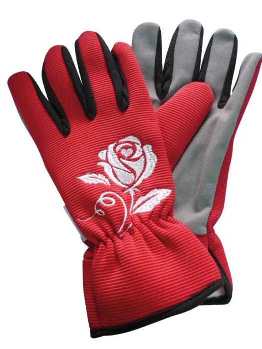Rose Embroidered Garden Gloves