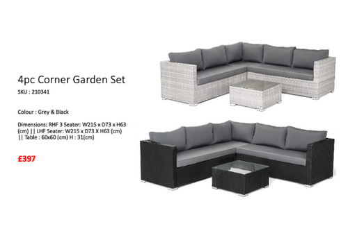 7-8 Seater Corner Rattan Garden Lounge Set