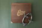 ANDRENA Solid Brass Nectar Bee Door Knockers - Premium Size with Luxury Wooden Gift Box