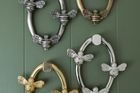 ANDRENA Solid Brass Nectar Bee Door Knockers - Premium Size with Luxury Wooden Gift Box