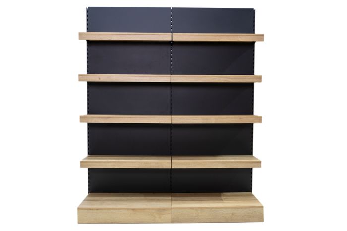 Wooden Backed Wall Shelving