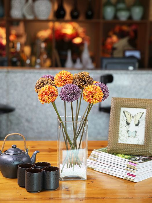 Artificial dried single stem chrysanthemum