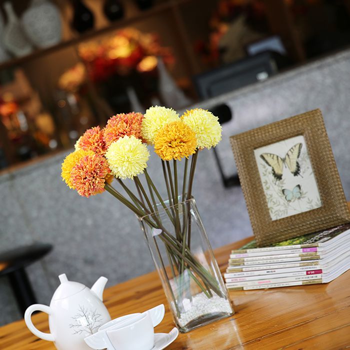 Artificial dried single stem chrysanthemum