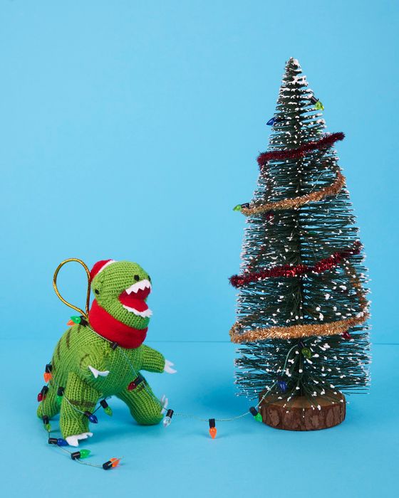 Knitted Dinosaur Toys and Christmas Decorations