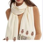Cashmere Blend Scarves Handprinted with Highland Cows