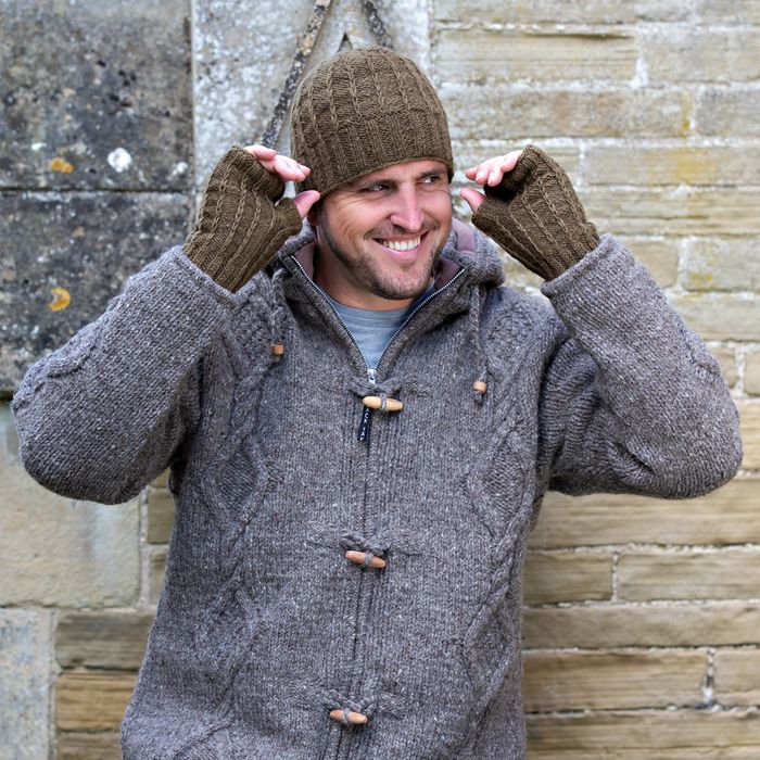Pure wool mittens, wristwarmers and mitts.